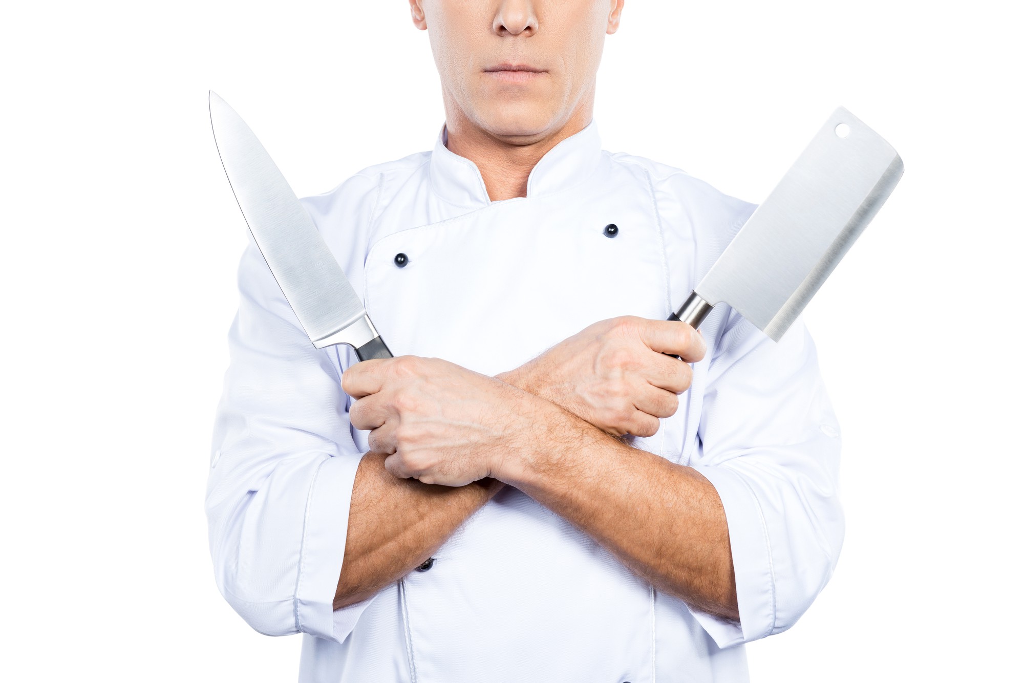 Instructor demonstrating precision knife skills